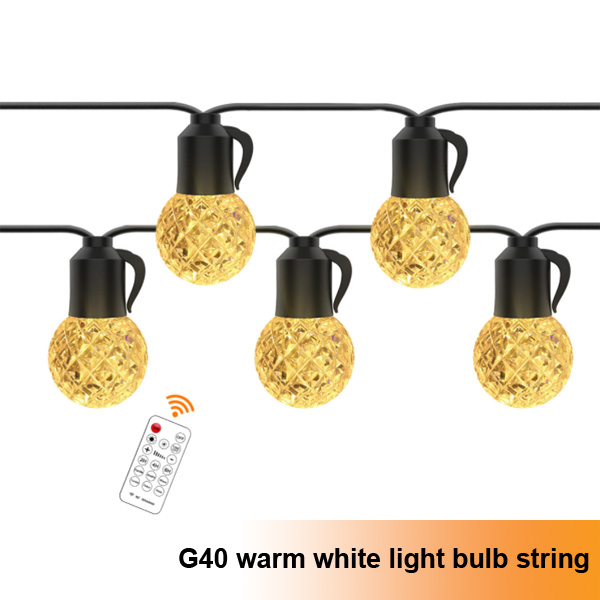 G40  warwmhite string lights