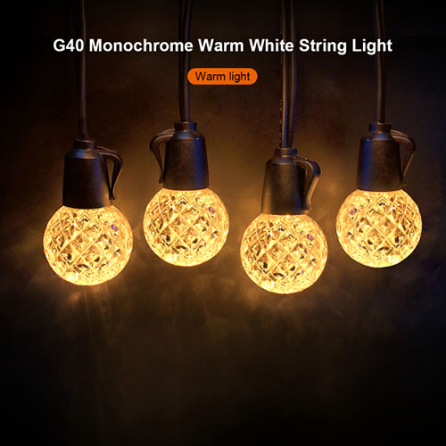 G40  warwmhite string lights