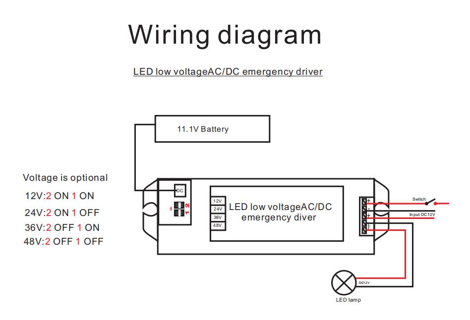 12V low voltage emergency power driver
