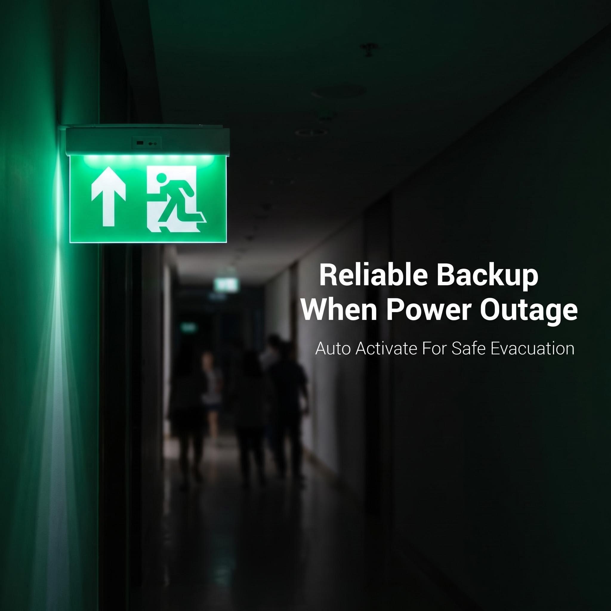 3W Slim LED Emergency Exit Sign | 20m Visibility EXIT-LED-ES01 - Image 3