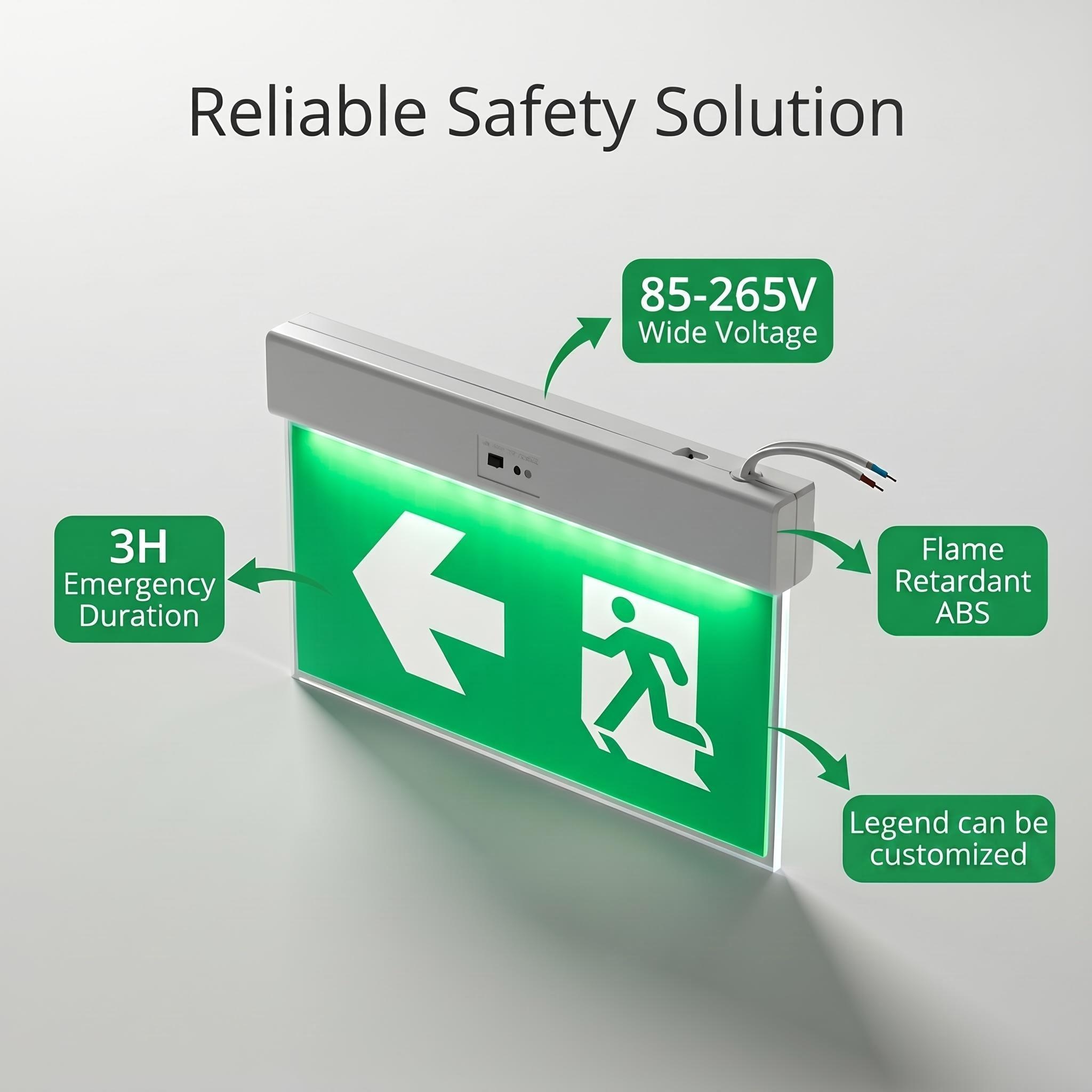 EXIT-LED-ES02 Emergency exit sign core advantages