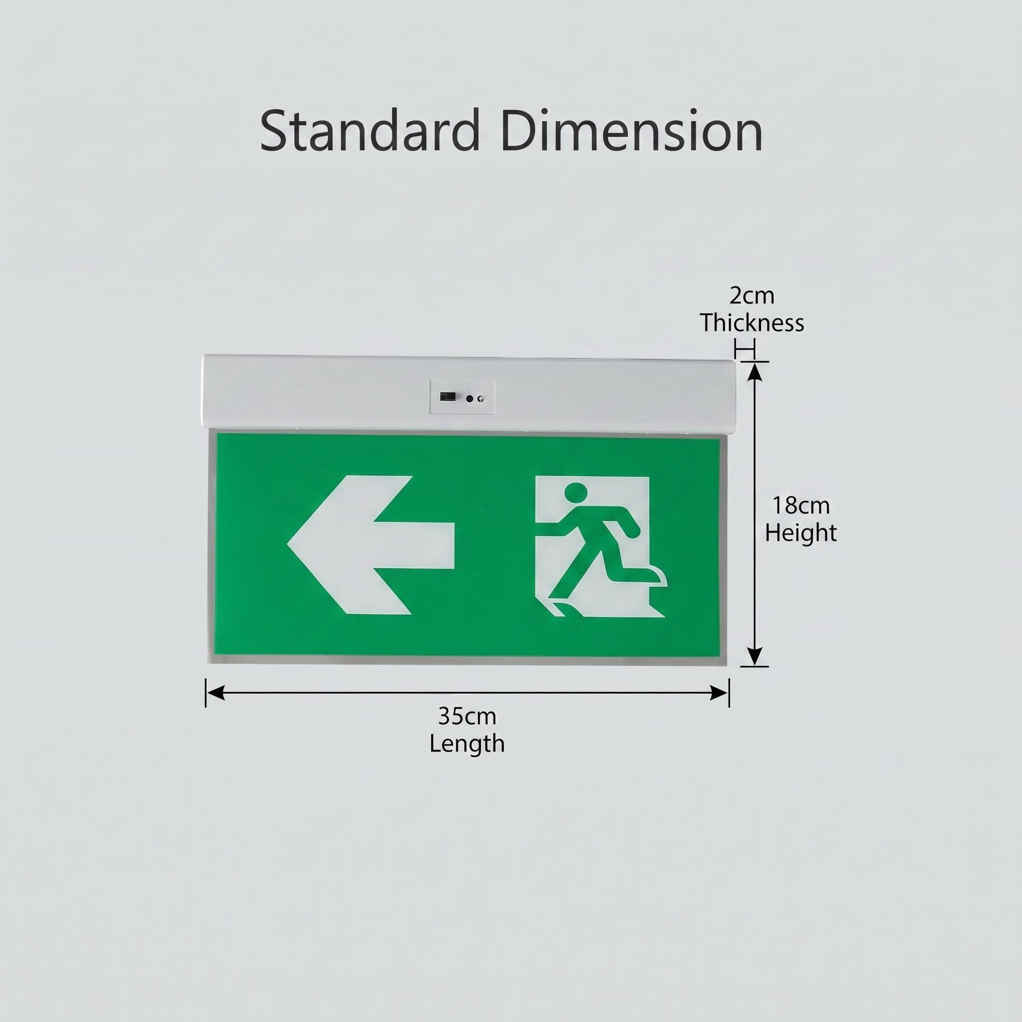 EXIT-LED-ES02 Exit sign Dimension
