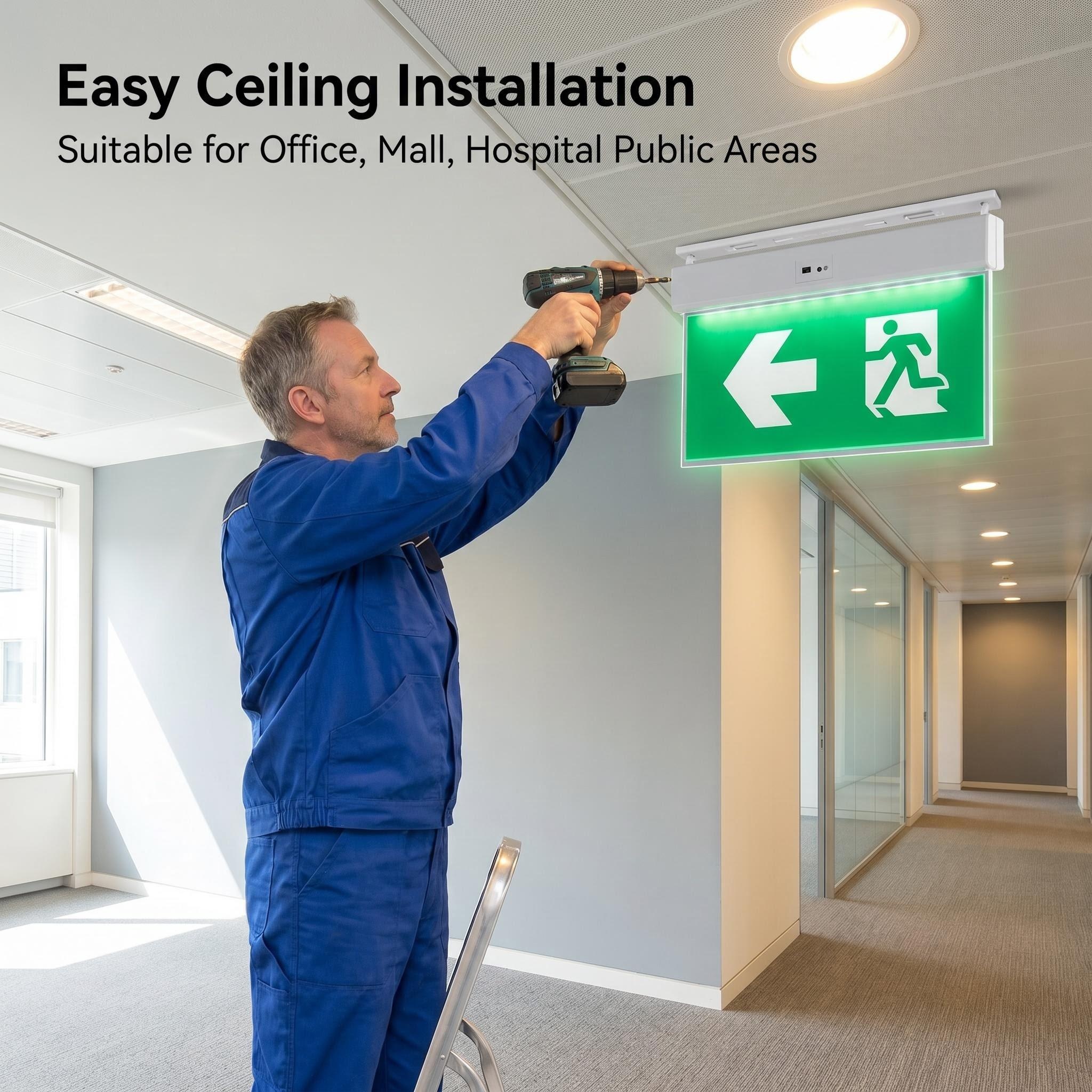 EXIT-LED-ES02 safty light installation