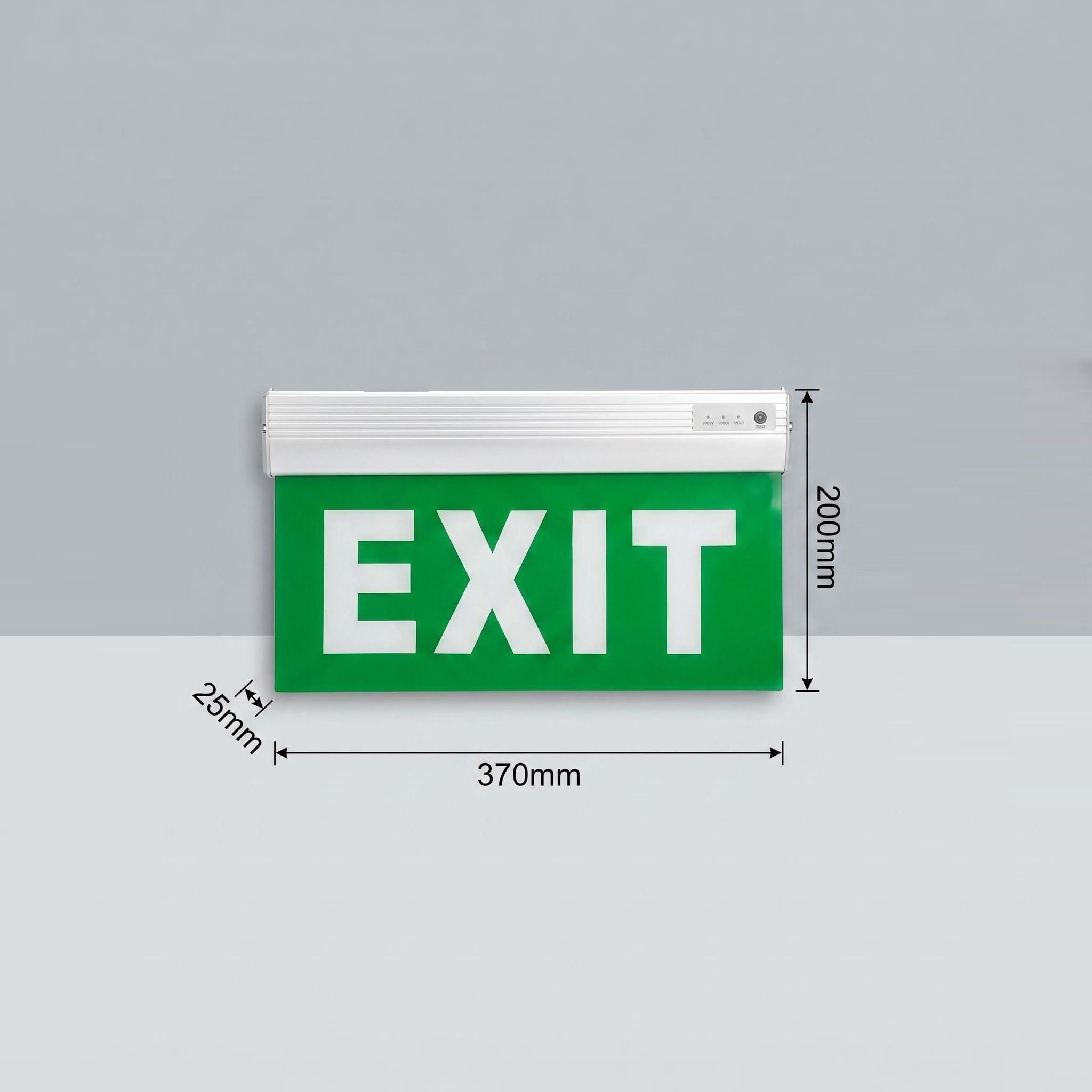 Aluminum LED Emergency Exit Sign | 30m Max Visibility | Suspended Hanging Mount EXIT-LED-ES04A