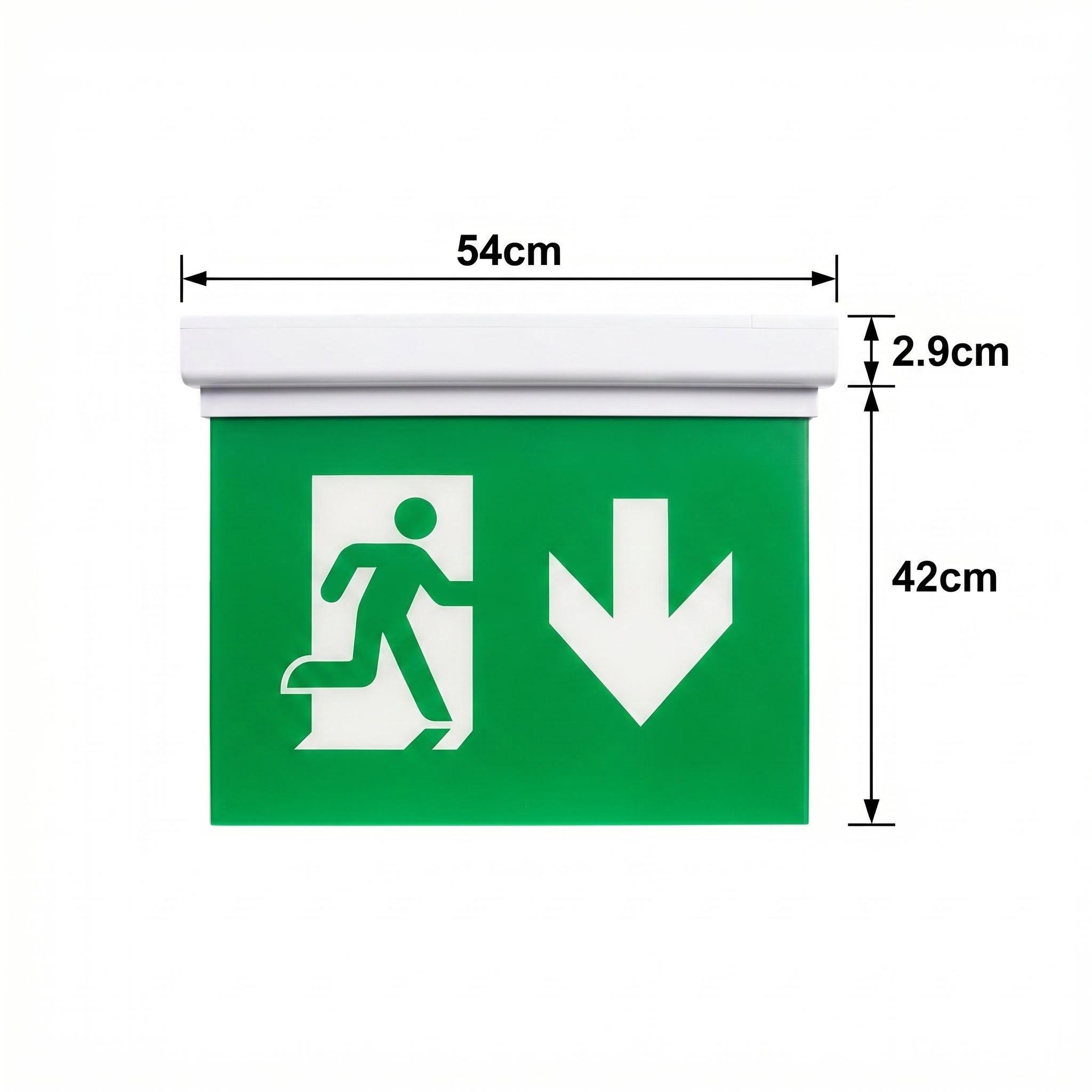 Premium LED Emergency Exit Sign | LiFePO4 Battery | Self-Test Function | 4-Way Universal Mounting EXIT-LED-ES06