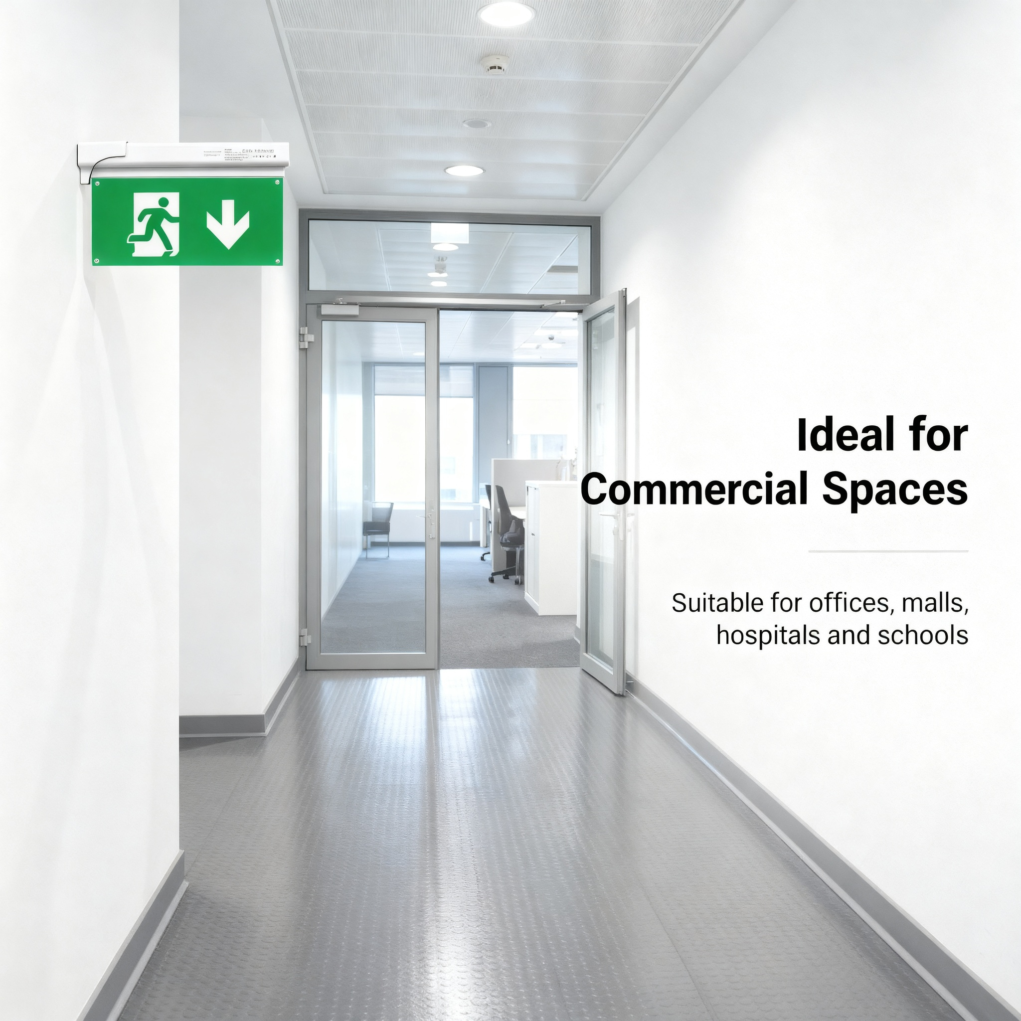 Premium LED Emergency Exit Sign | LiFePO4 Battery | Self-Test Function | 4-Way Universal Mounting EXIT-LED-ES06