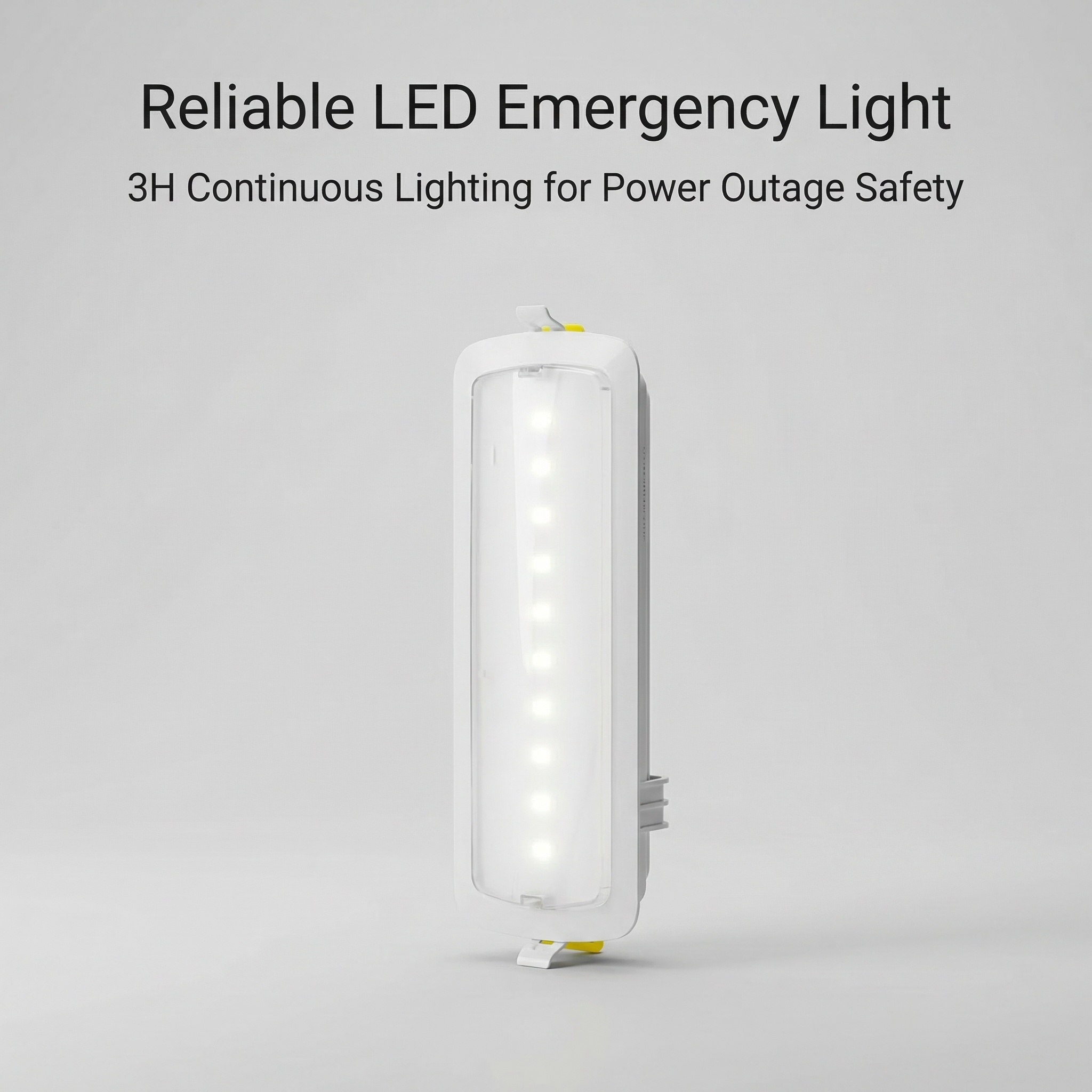 Slim LED Emergency Bulkhead | 3W Non-Maintained | 3.2V LiFePO4 Battery | Dual Surface & Recessed Mount HM-BHD02