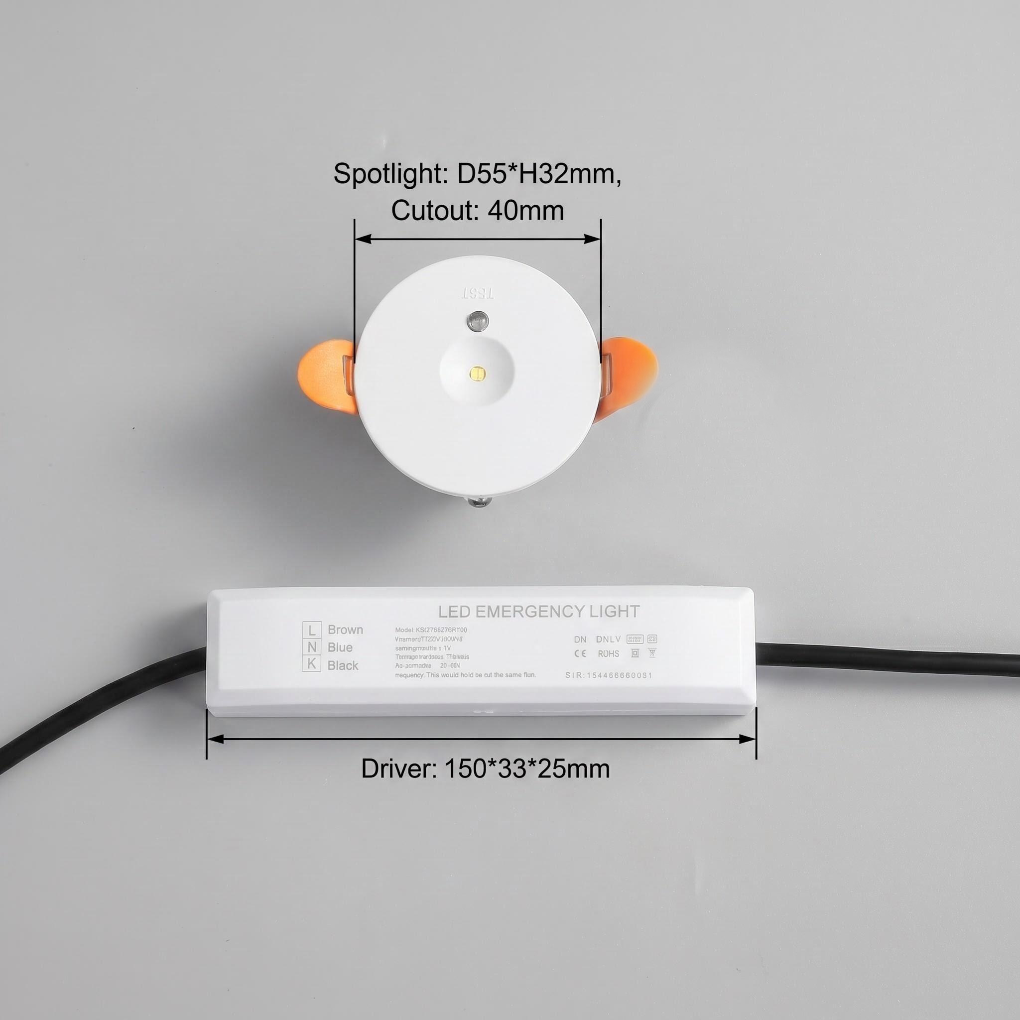 HM-SPT3W-Q: 2-in-1 Architectural Lighting & Emergency Spotlight