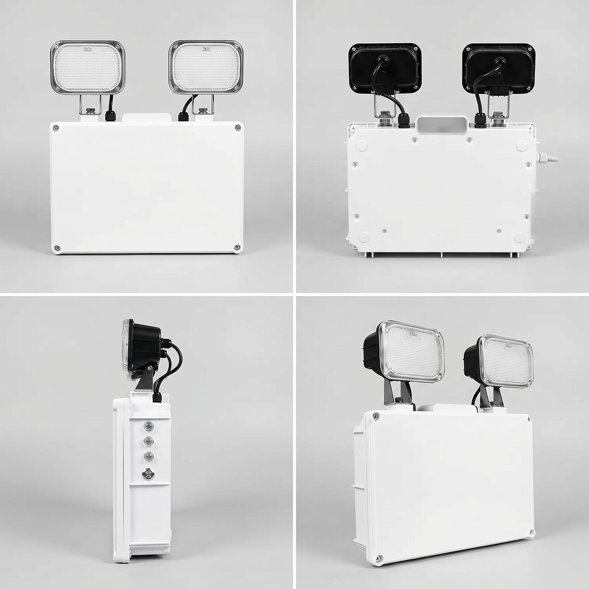 IP65 Waterproof LED Emergency Light | 1000lm High Brightness | 6000mAh LiFePO4 Battery | 2*6W Twin Head