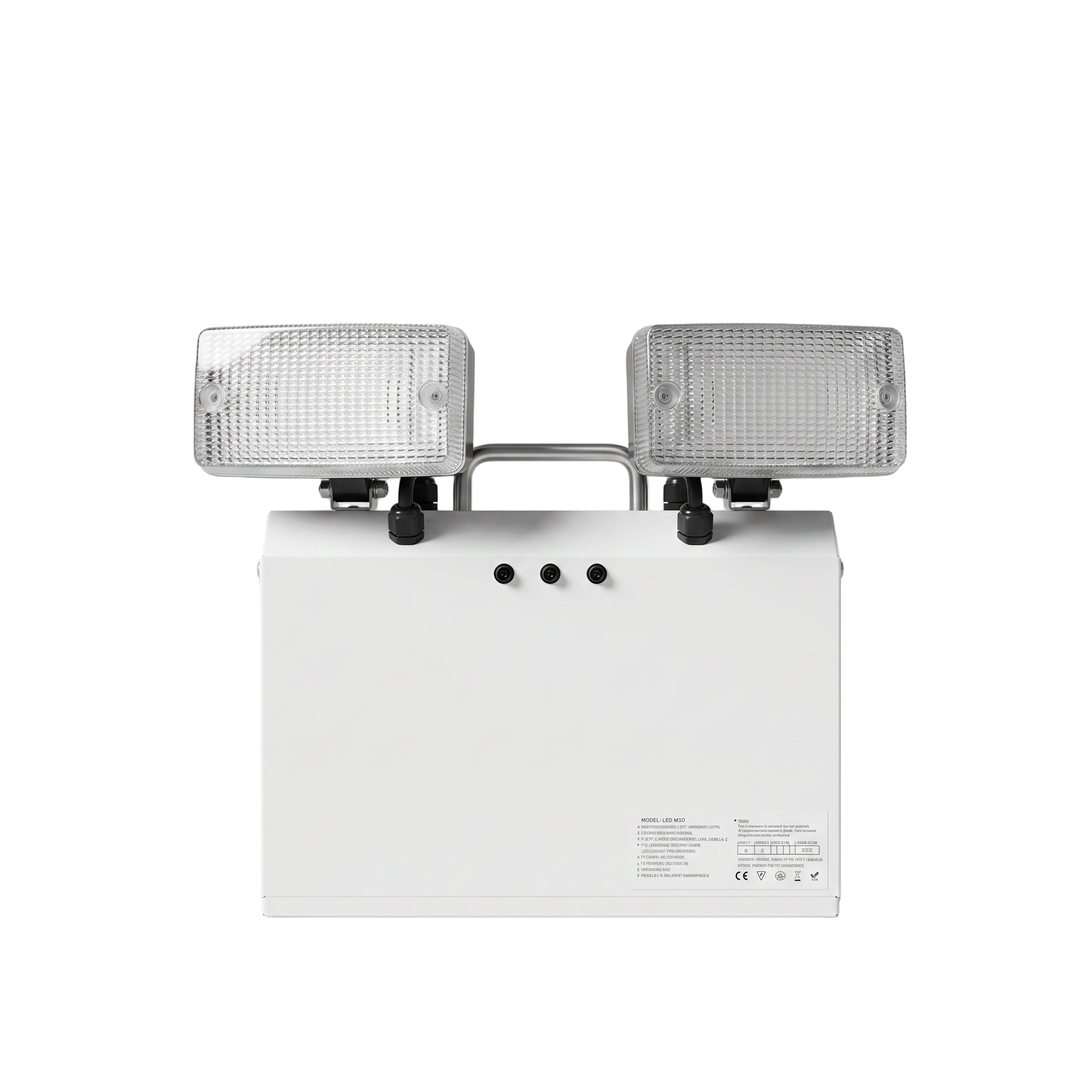 12W Metal-Cased LED Emergency Twin Spot | 1000lm | 6000mAh LiFePO4 Battery Backup HM-TWS05