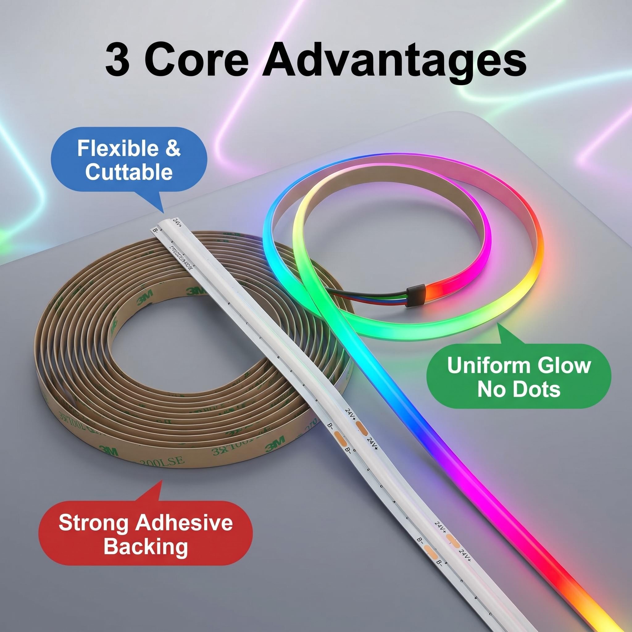 Addressable RGBW COB LED Strip