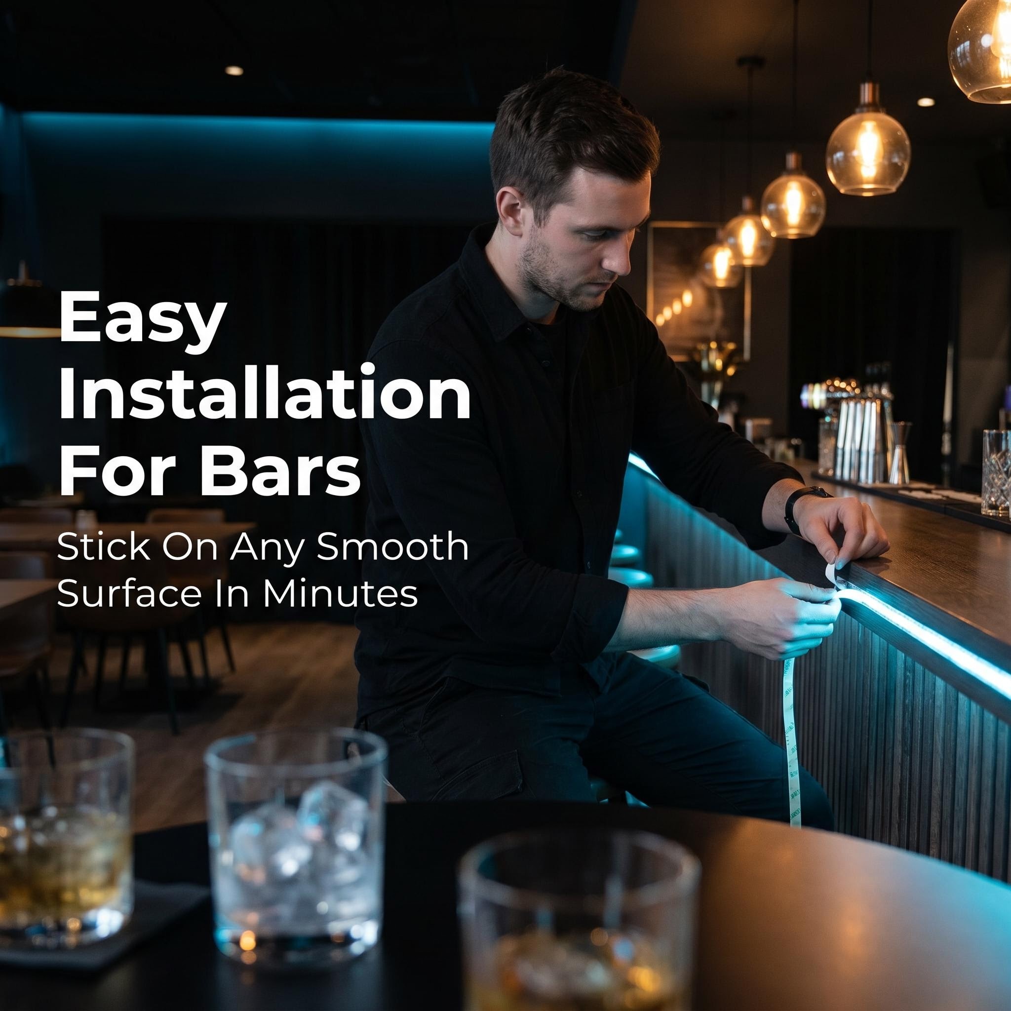 IC RGB Strip light easy installation for bar
