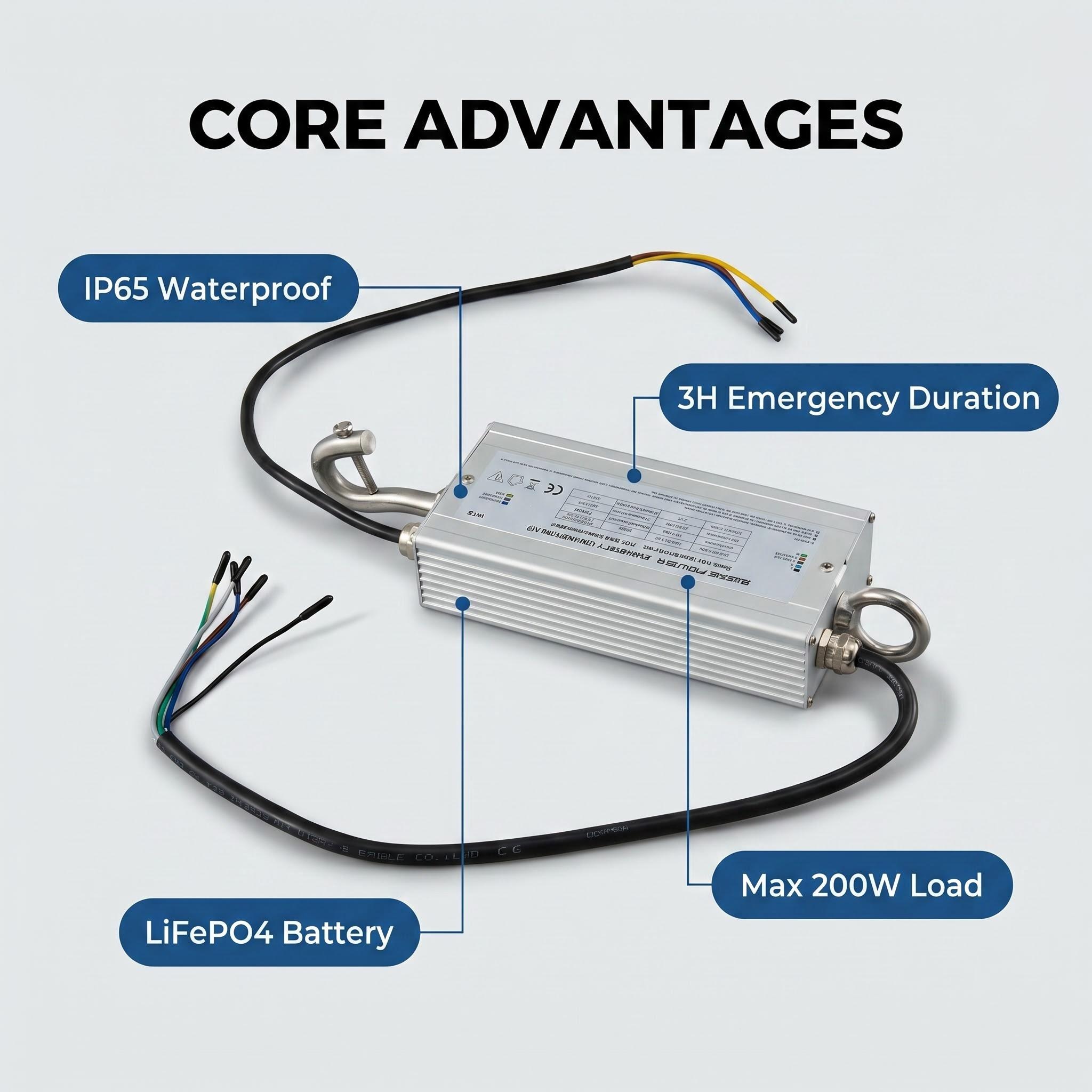 LiFePO4 Emergency Battery pack for UFO higbay light