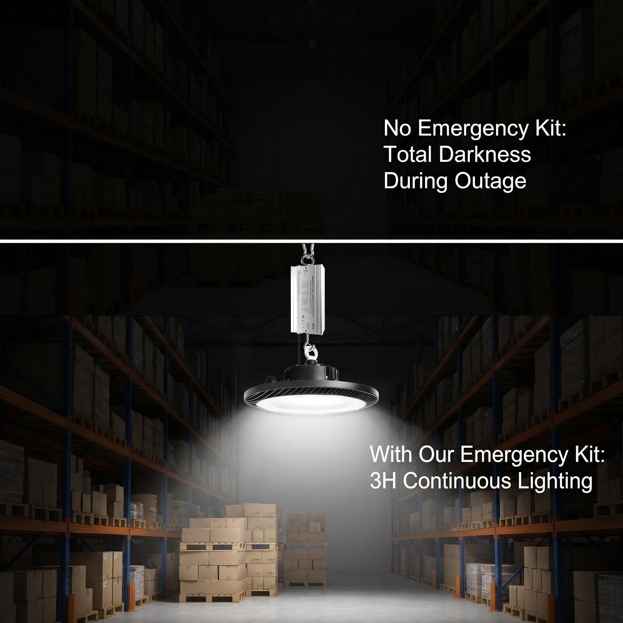 Emergency kit for UFO highbay light