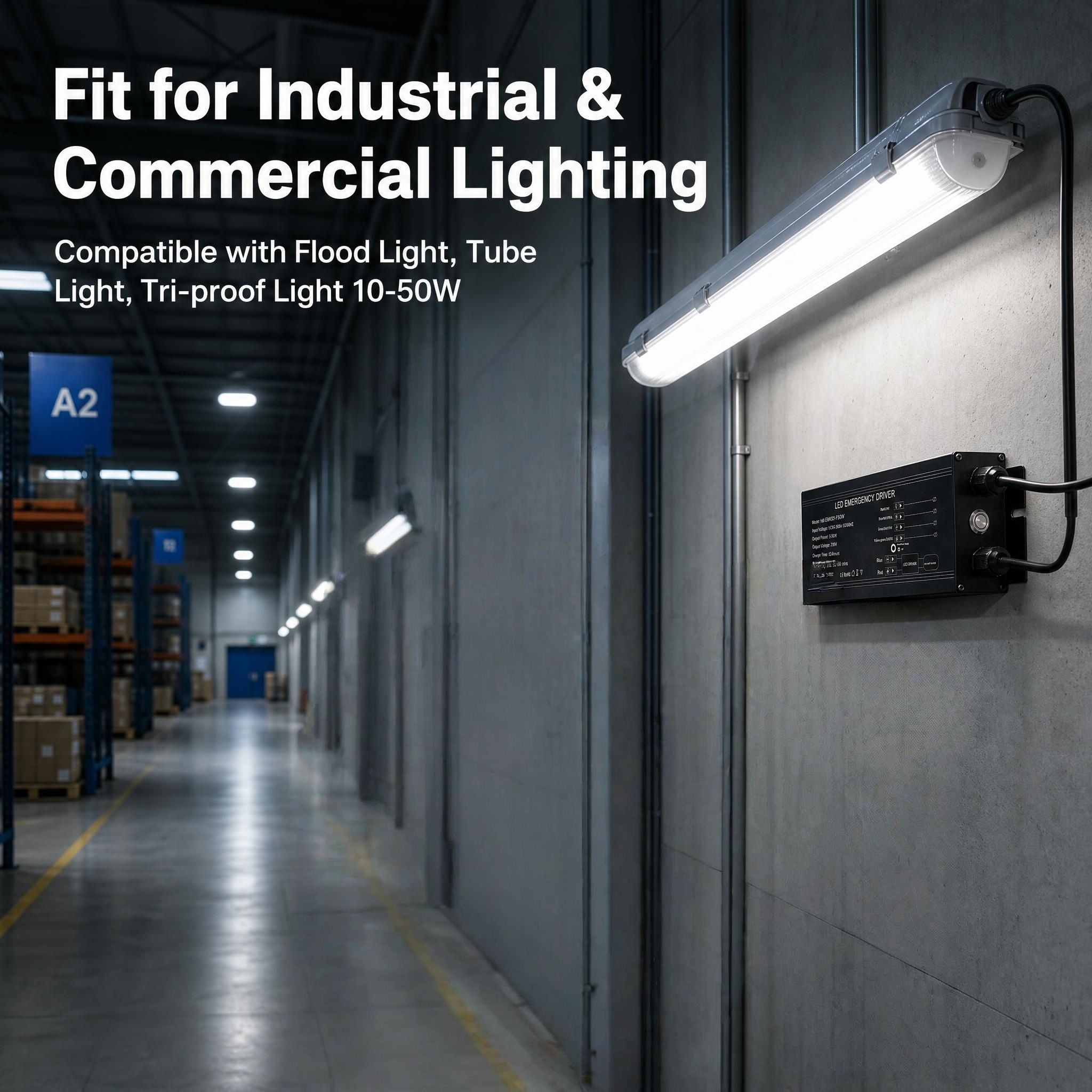 Emergency power kit for tri-proof light 10-50W