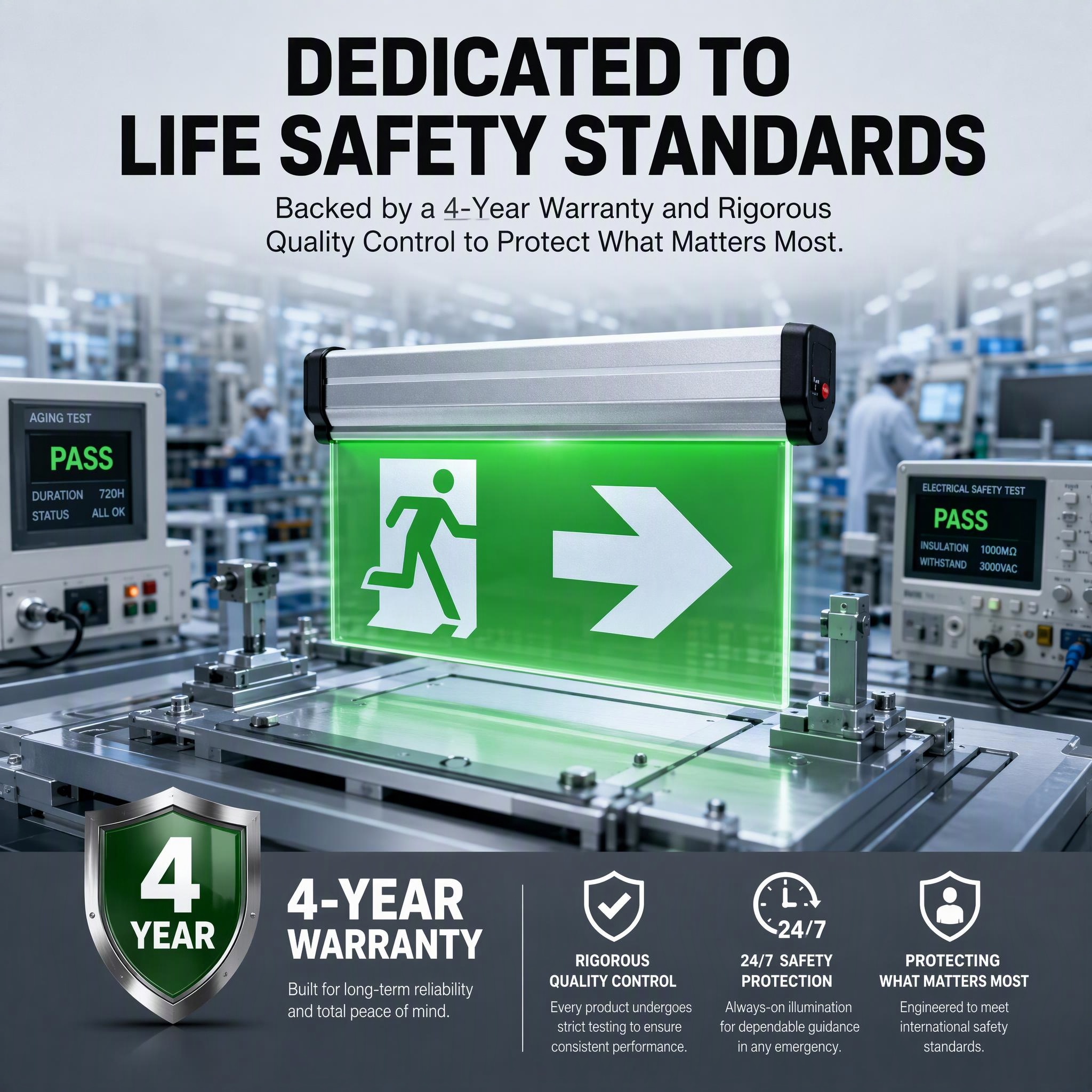 EXIT-LED-ES08 Exit sign 4 years warranty